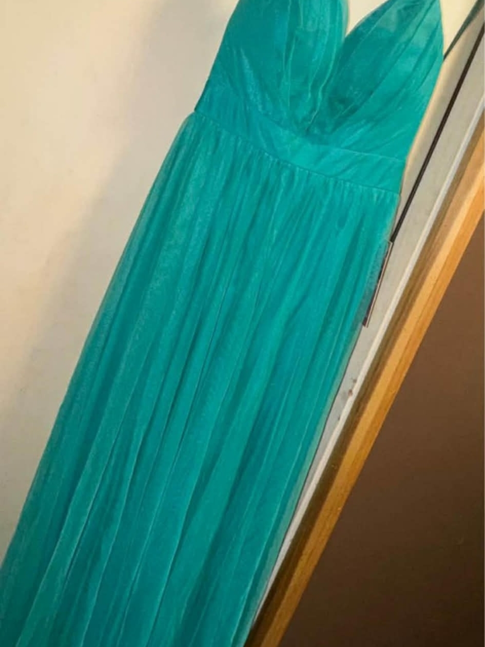Emerald Sundae Teal Sweetheart Strapless Prom Dress